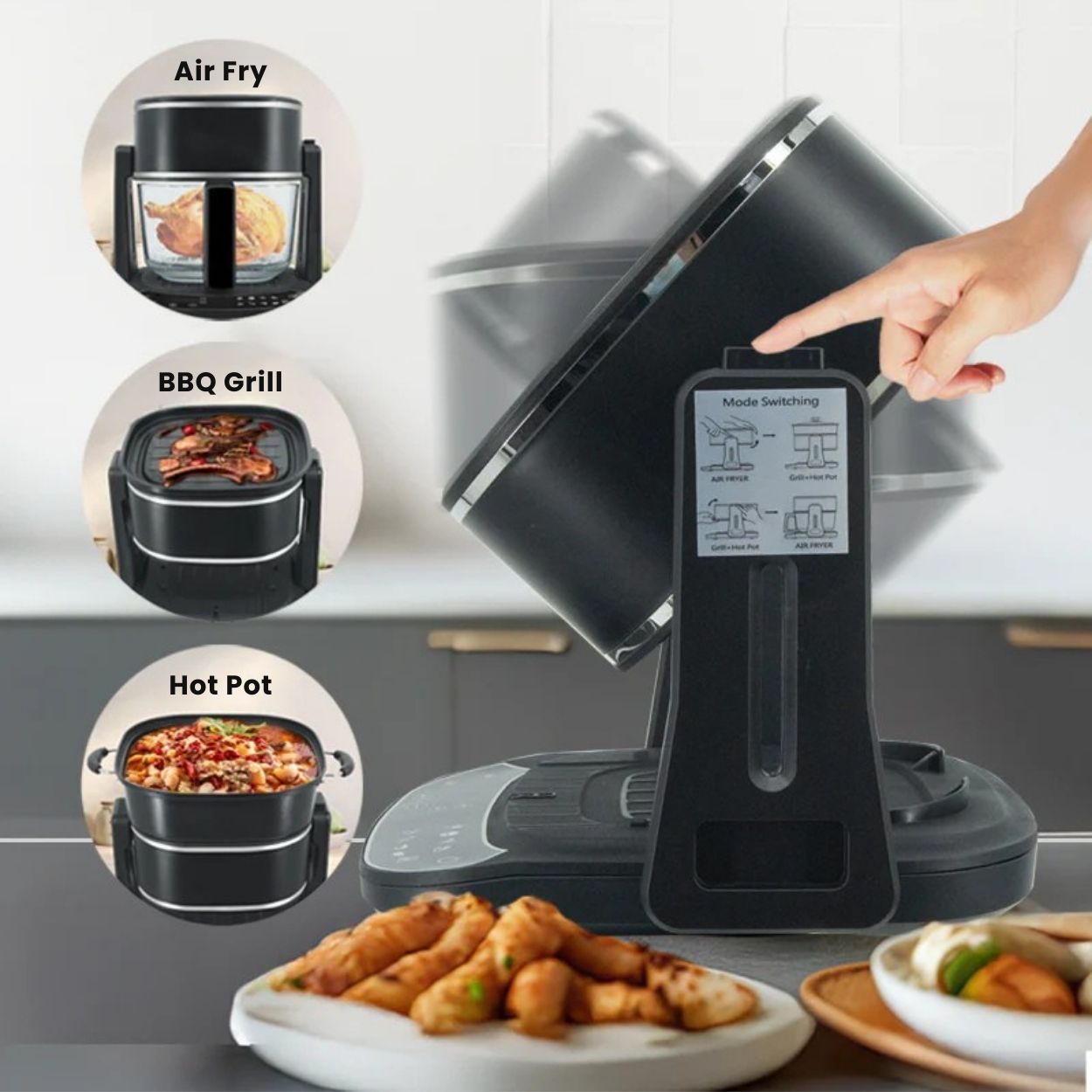 4 In 1 Reversible Air Fryer
