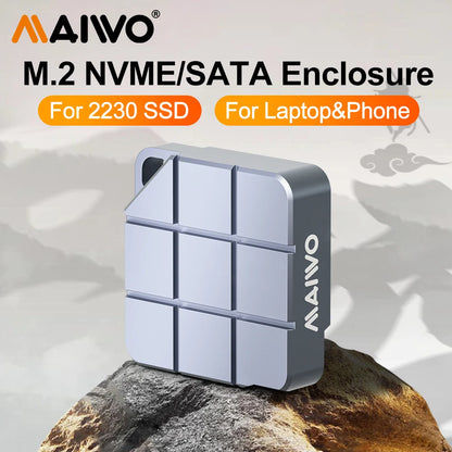 MAIWO™ – Mini M.2 SSD Enclosure (Type-C 10Gbps)
